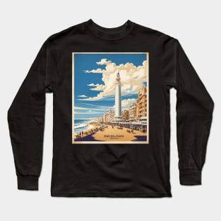 Mar del Plata Argentina Vintage Tourism Poster Long Sleeve T-Shirt